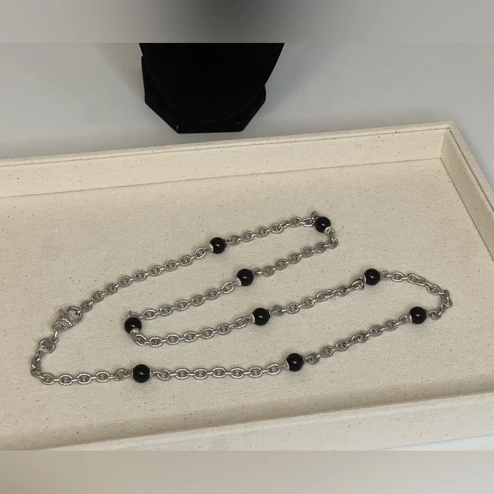 Judith Ripka Sterling Silver and Black Onyx Necklace - Picture 2 of 9
